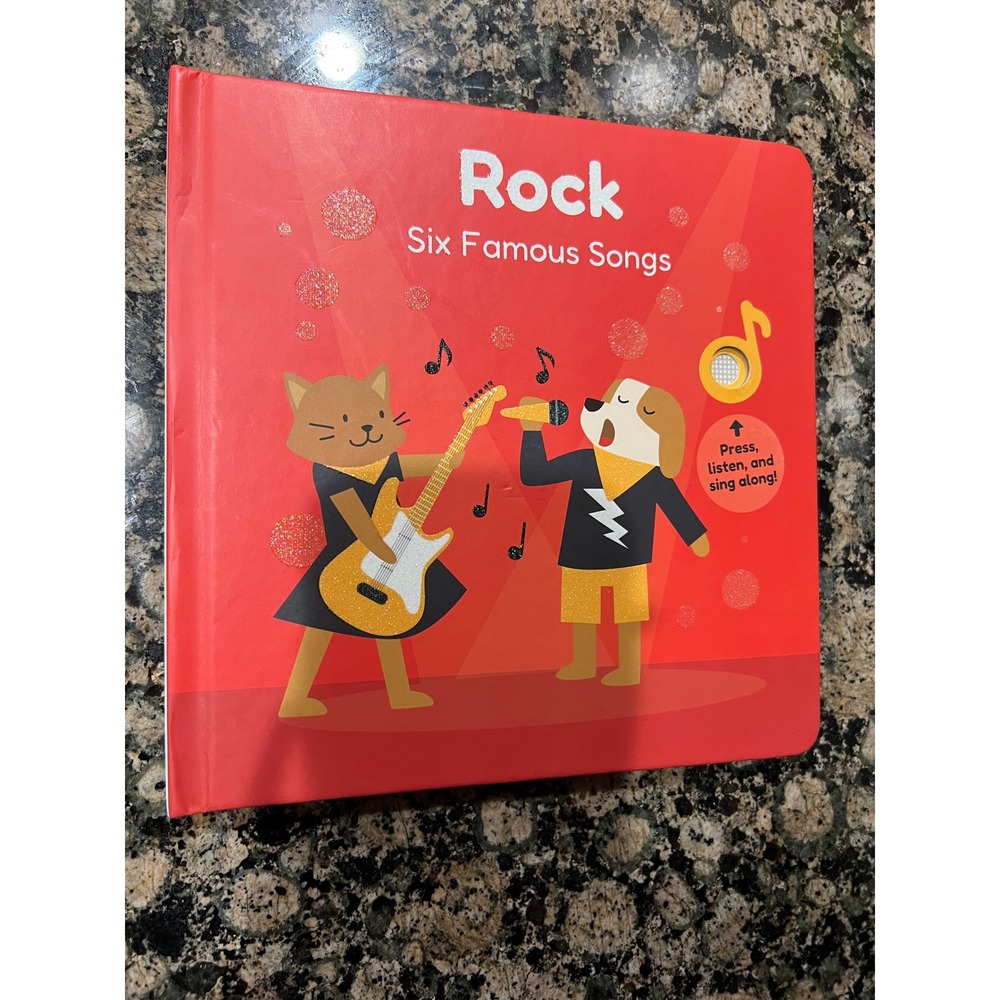 Cali's Books Rock Six Famous Songs Musical Board Book USB-C Rechargeable Toddler